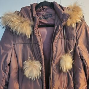 Brown puffer coat